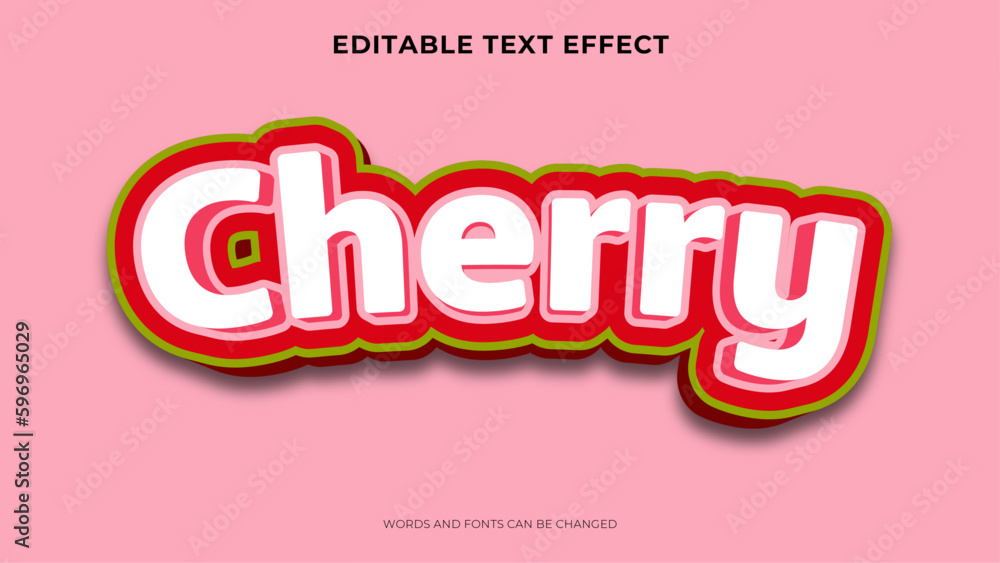 editable cherry text logo template