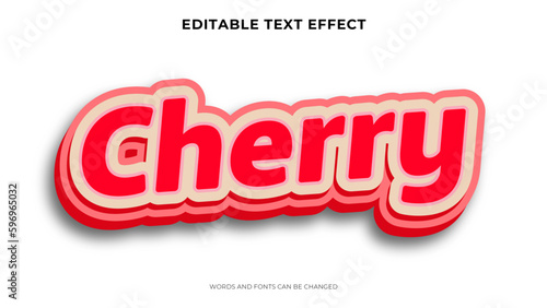 editable cherry text logo template