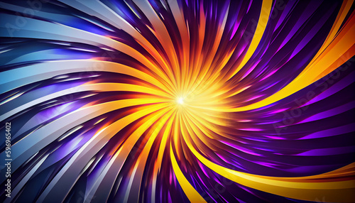 Generative AI, Colorful Whirlwind: Vibrant Dual-Toned Abstract Background