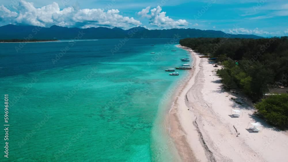 Aerial view of Gili Meno in Lombok, Bali, Indonesia Aerial view of Gili Meno in Lombok, Bali, Indonesia