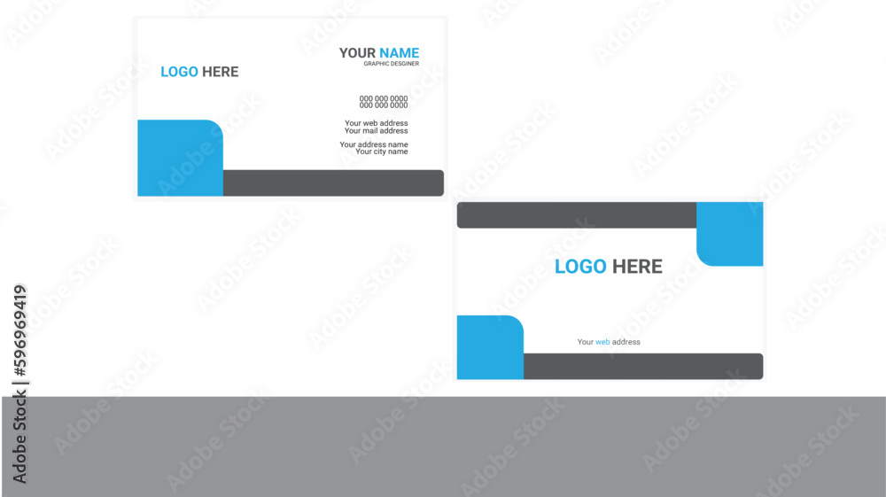 Double-sided creative business card template. Portrait and landscape orientation. Horizontal and vertical layout. Vector illustration. Double-sided creative business card template. Portrait and landscape orientation. Horizontal and vertical layout. Vector illustration.