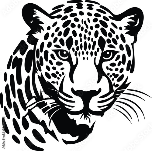 Jaguar Logo Monochrome Design Style 
