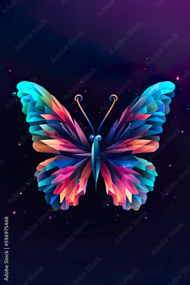 A colorful butterfly with wings