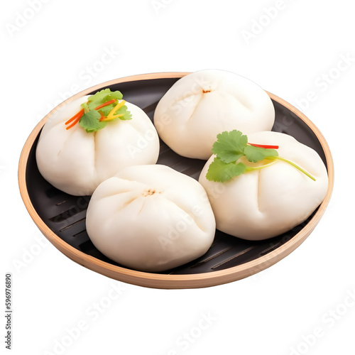 steamed bun. chinese food