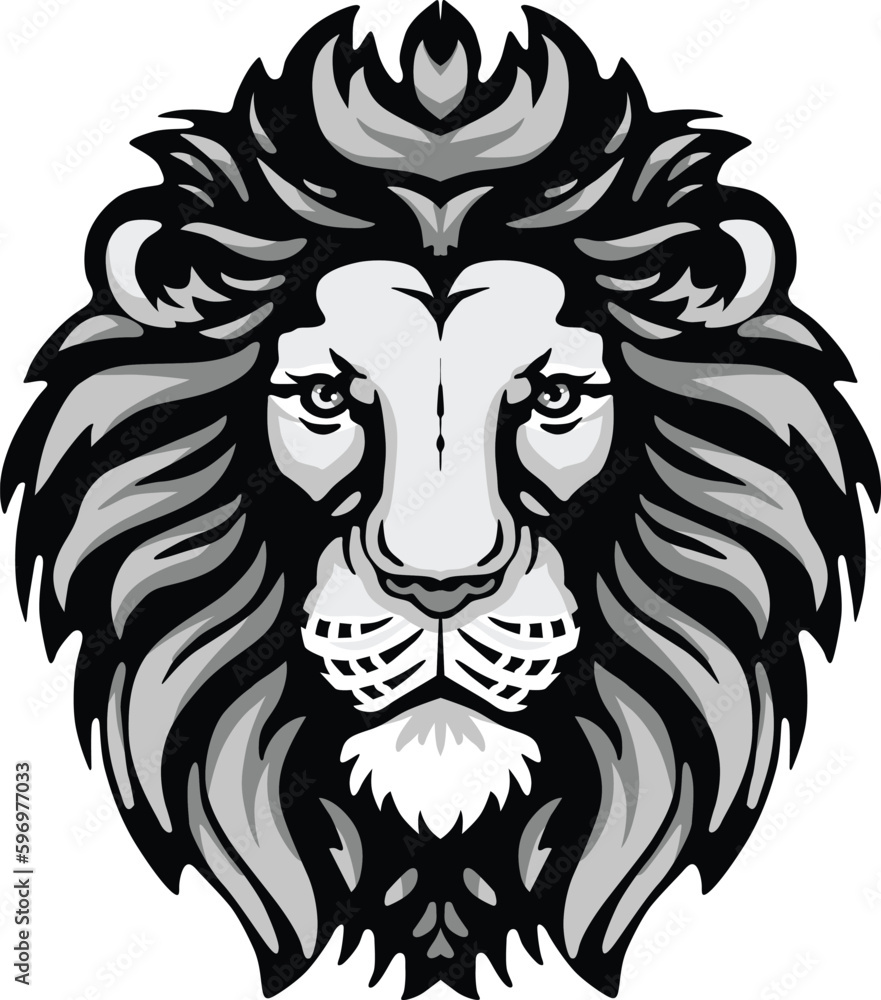 Obraz premium Lion Head Vector Illustration