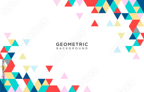 Abstract geometric white background with triangle shapes