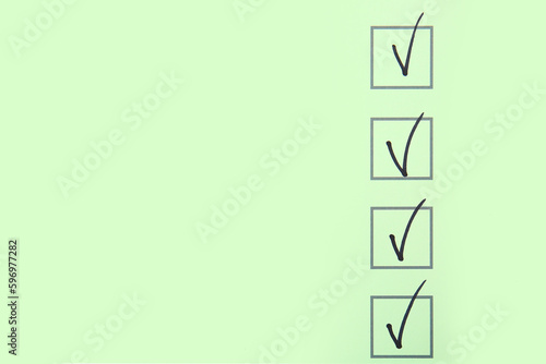 Checklist box with black ma...