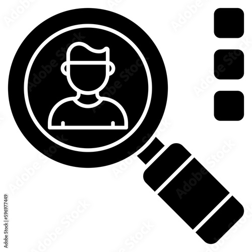 Headhunting icon, editable vector 