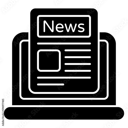An icon design of online news