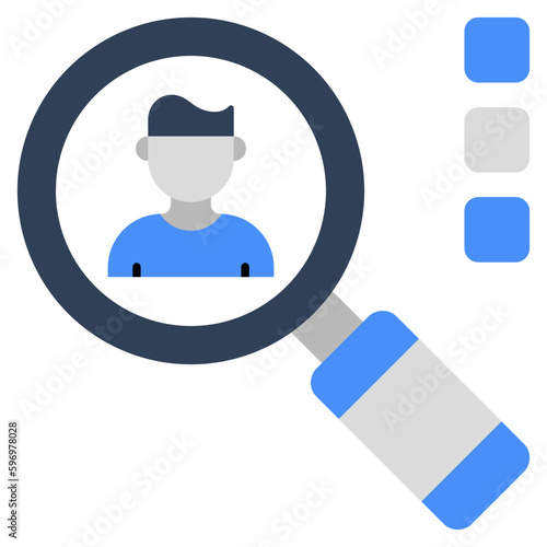 Headhunting icon, editable vector 