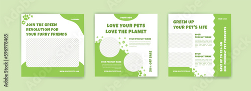 Eco-friendly pet product banner template