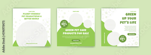 Eco-friendly pet product banner template