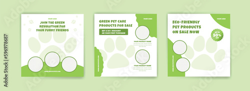 Eco-friendly pet product banner template