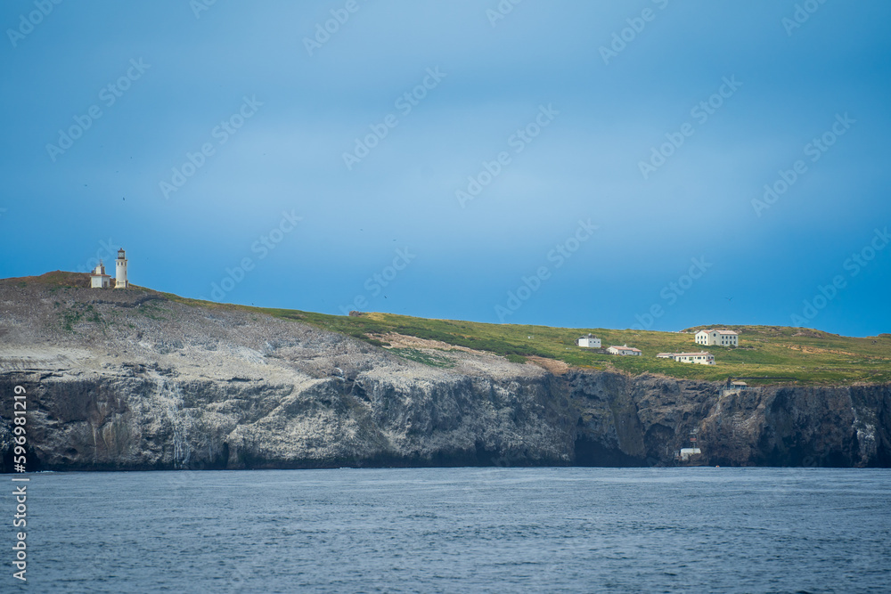 Anacapa Island Channel Islands National Park California coast with lighthouse and wildlife reserve and tourist attraction Ventura