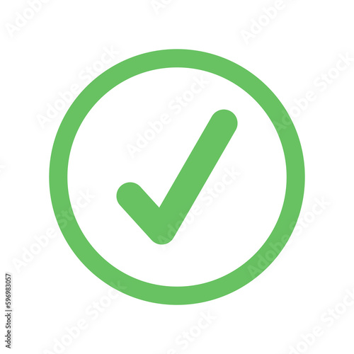 Check Mark icon isolate on transparent background.