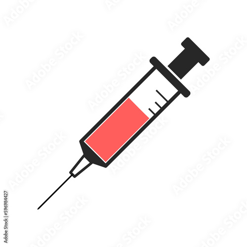 Syringe icon isolate on transparent background.