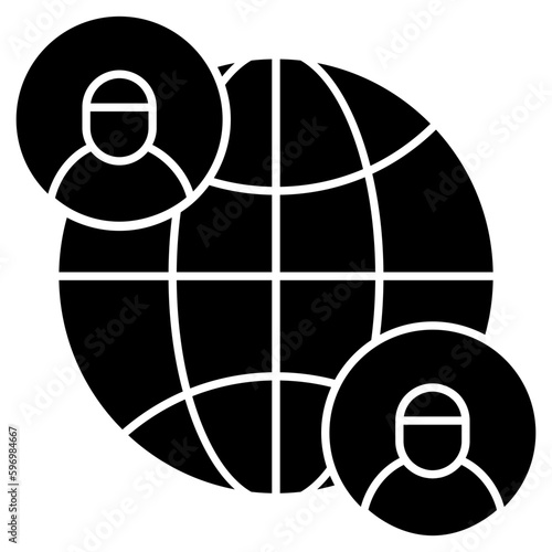 Modern design icon of global profiles 