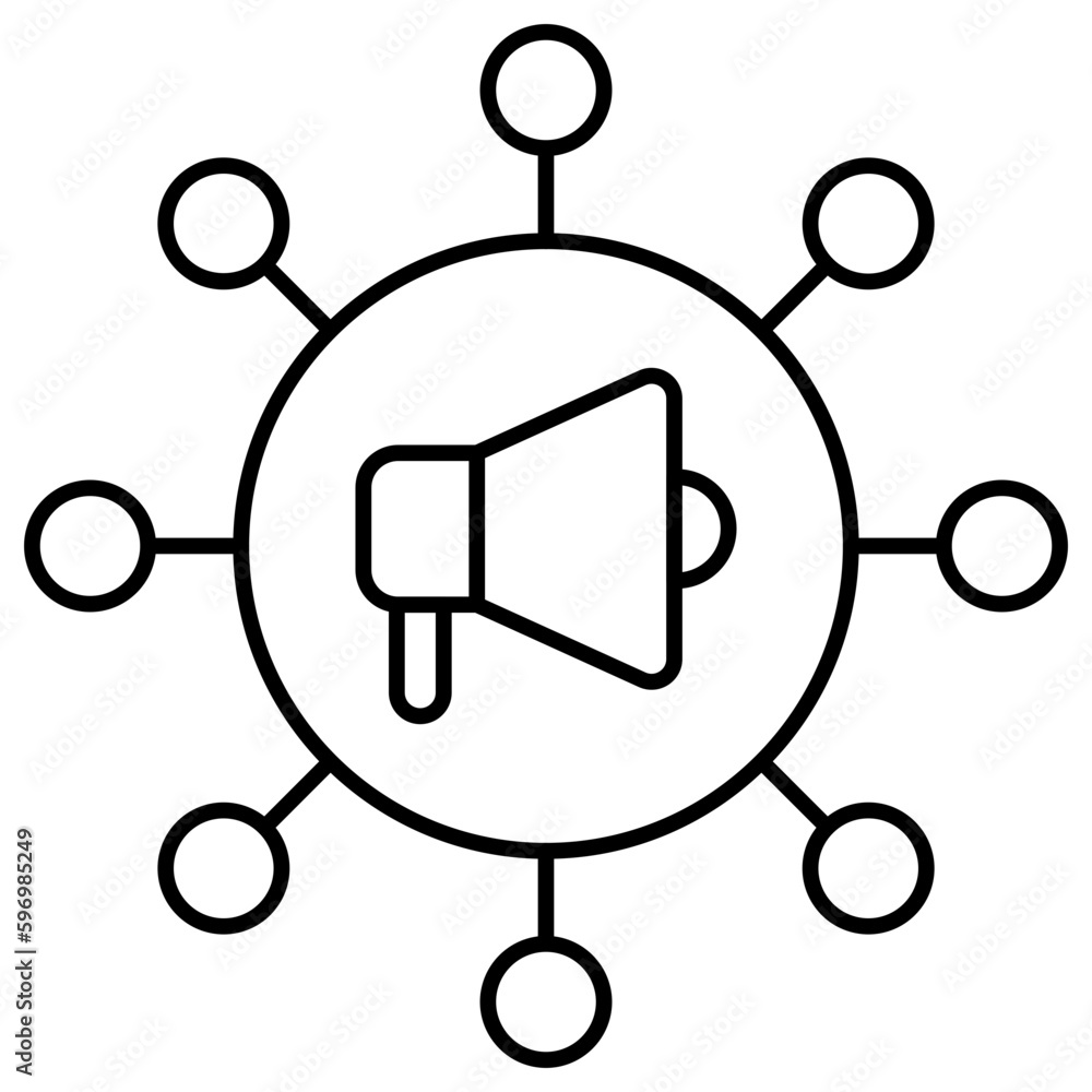 A creative design icon of marketing Network A creative design icon of marketing Network