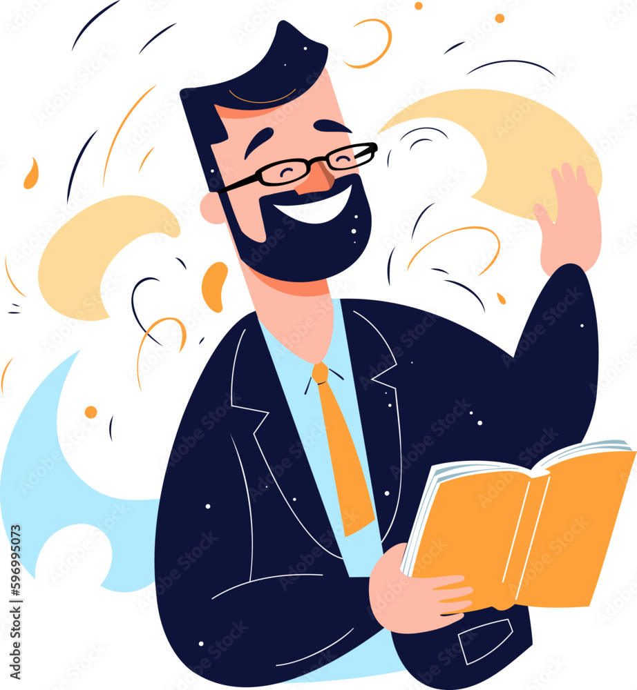 A businessman who is enjoying reading a book. A businessman who is enjoying reading a book.