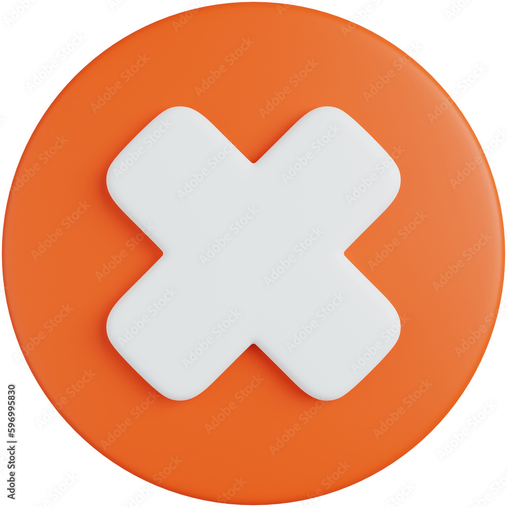 Fototapeta premium Denied 3D Icon