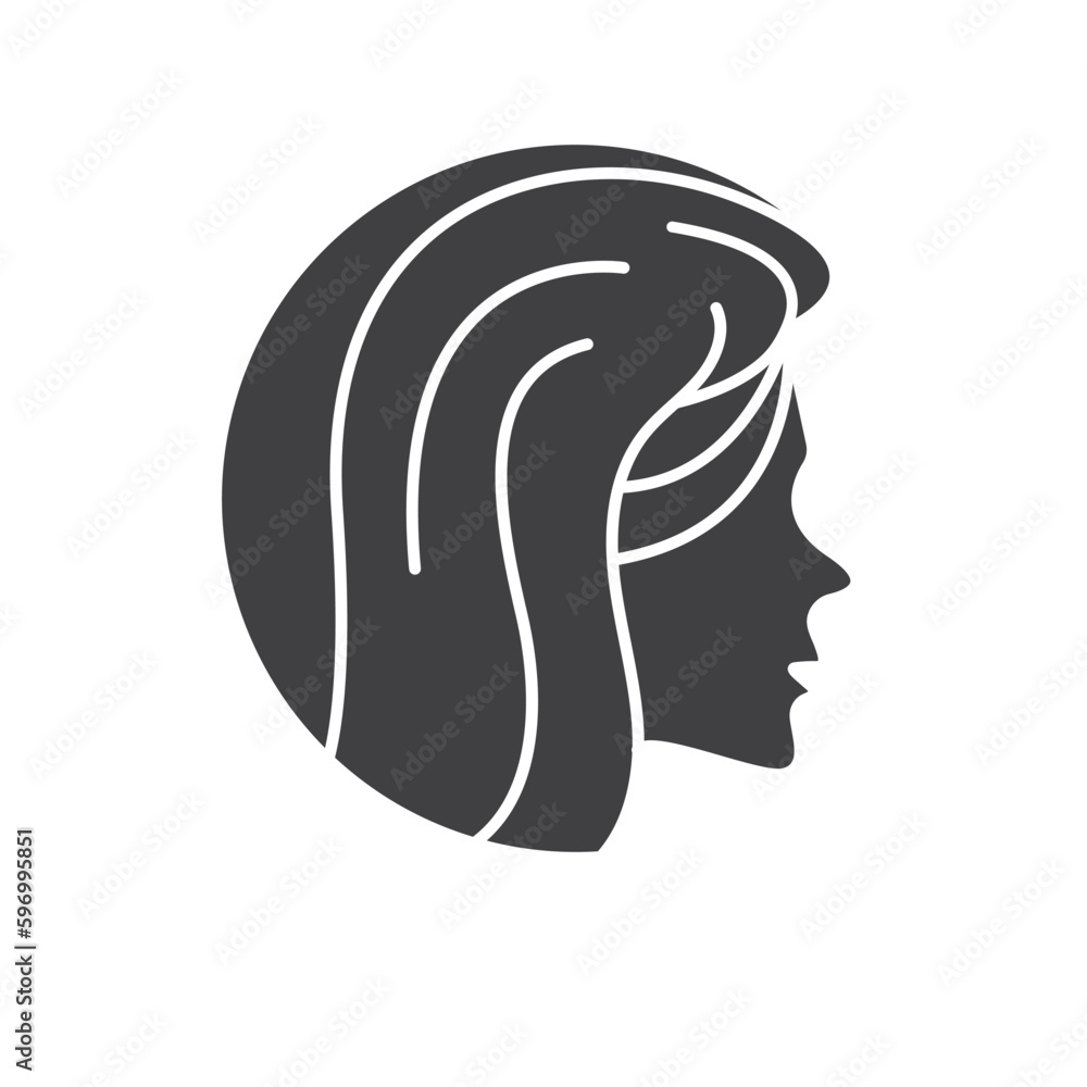 black woman head icon vector element design template black woman head icon vector element design template