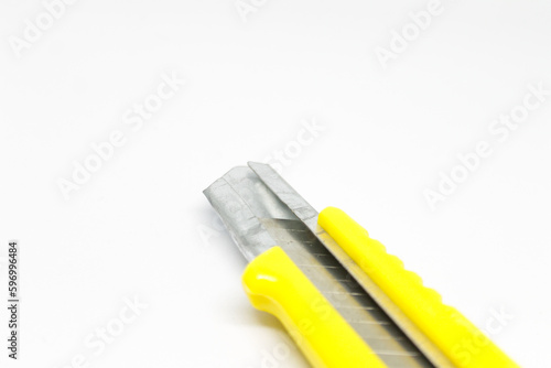 yellow big cutter isolated object on white background