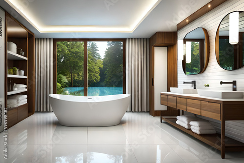 modern bathroom with walls