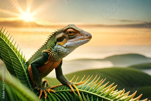 iguana on a branch