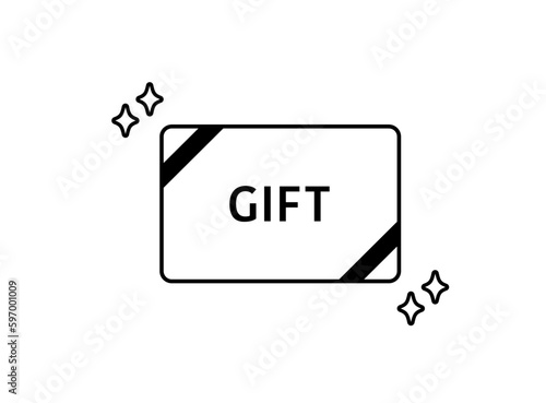 ギフトカードのシンプルアイコン