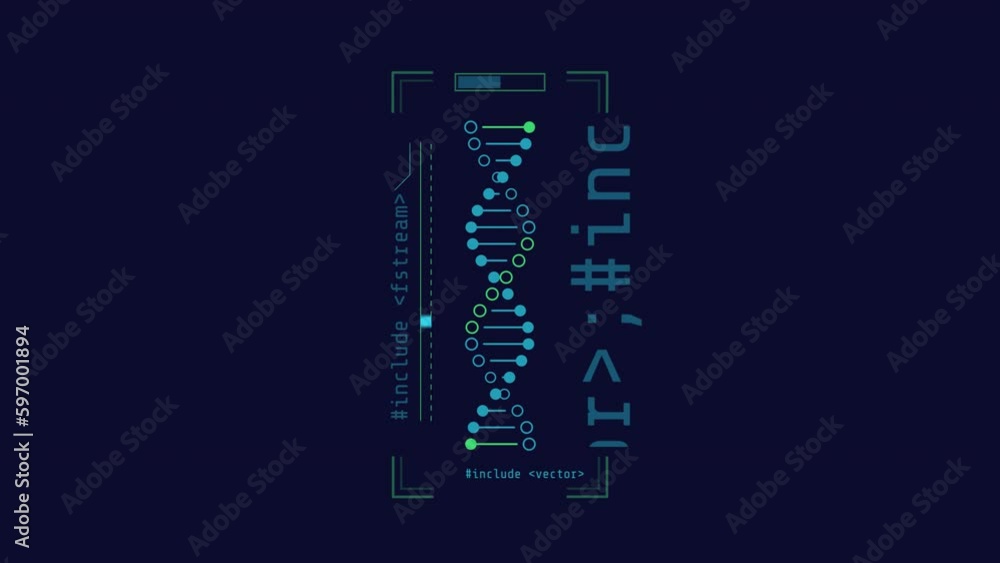 Looped animation of the DNA symbol HUD element. Looped animation of the DNA symbol HUD element.