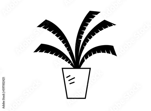 観葉植物のシンプルアイコン