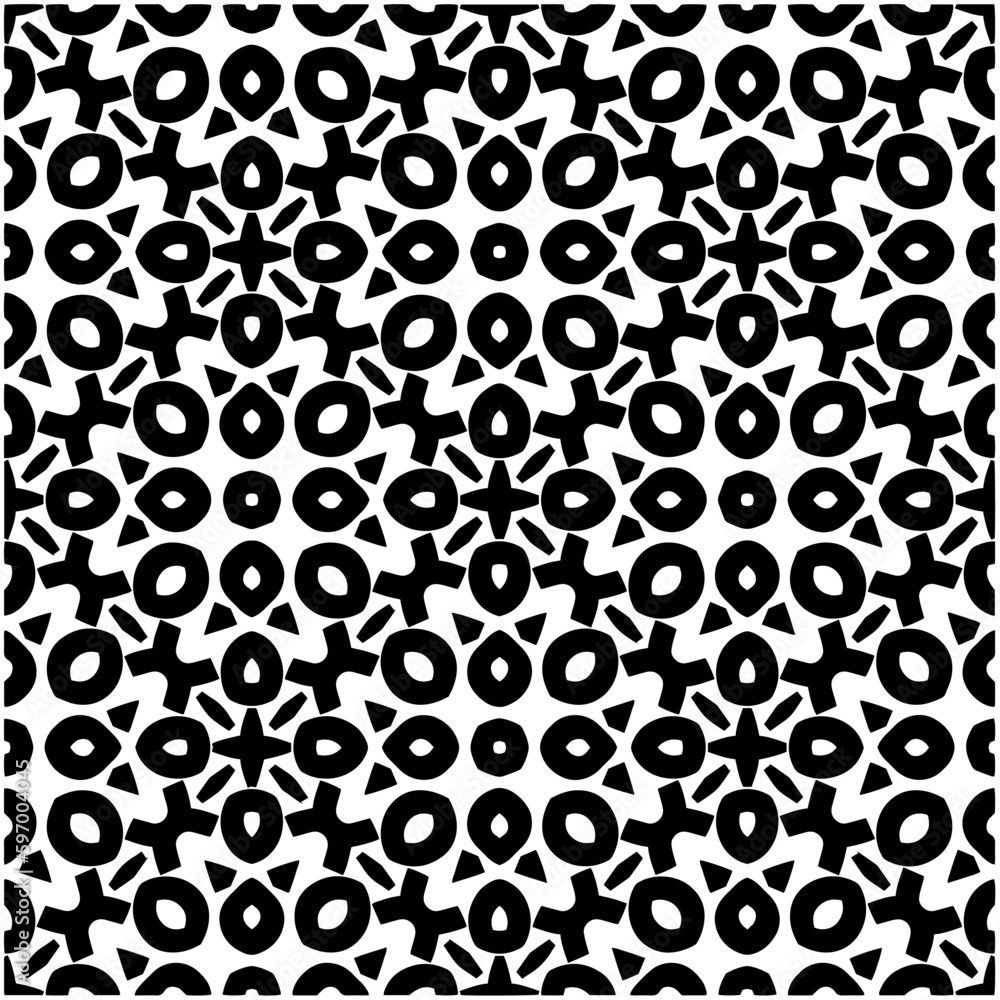 Monochrome pattern. Abstract texture for fabric print, card, table cloth, furniture, banner, cover, invitation, decoration, wrapping.seamless repeating pattern.Black and white color. Monochrome pattern. Abstract texture for fabric print, card, table cloth, furniture, banner, cover, invitation, decoration, wrapping.seamless repeating pattern.Black and white color.