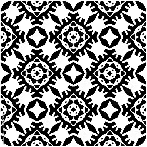 Monochrome pattern. Abstract texture for fabric print, card, table cloth, furniture, banner, cover, invitation, decoration, wrapping.seamless repeating pattern.Black and white color.