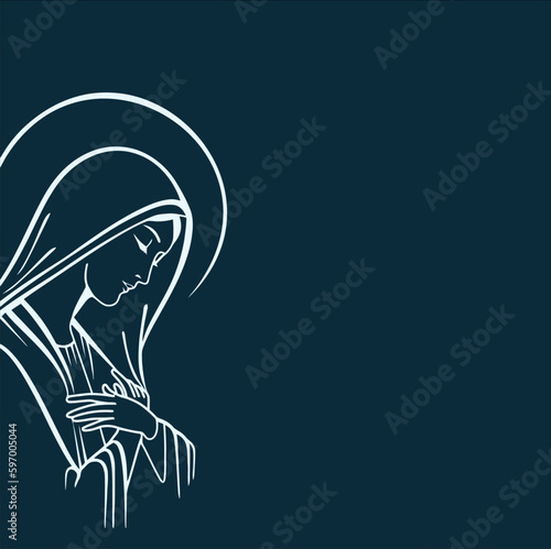 THESE HIGH QUALITY MOTHER MARIA VECTOR FOR USING VARIOUS TYPES OF DESIGN WORKS LIKE T-SHIRT, LOGO, TATTOO AND HOME WALL DESIGN