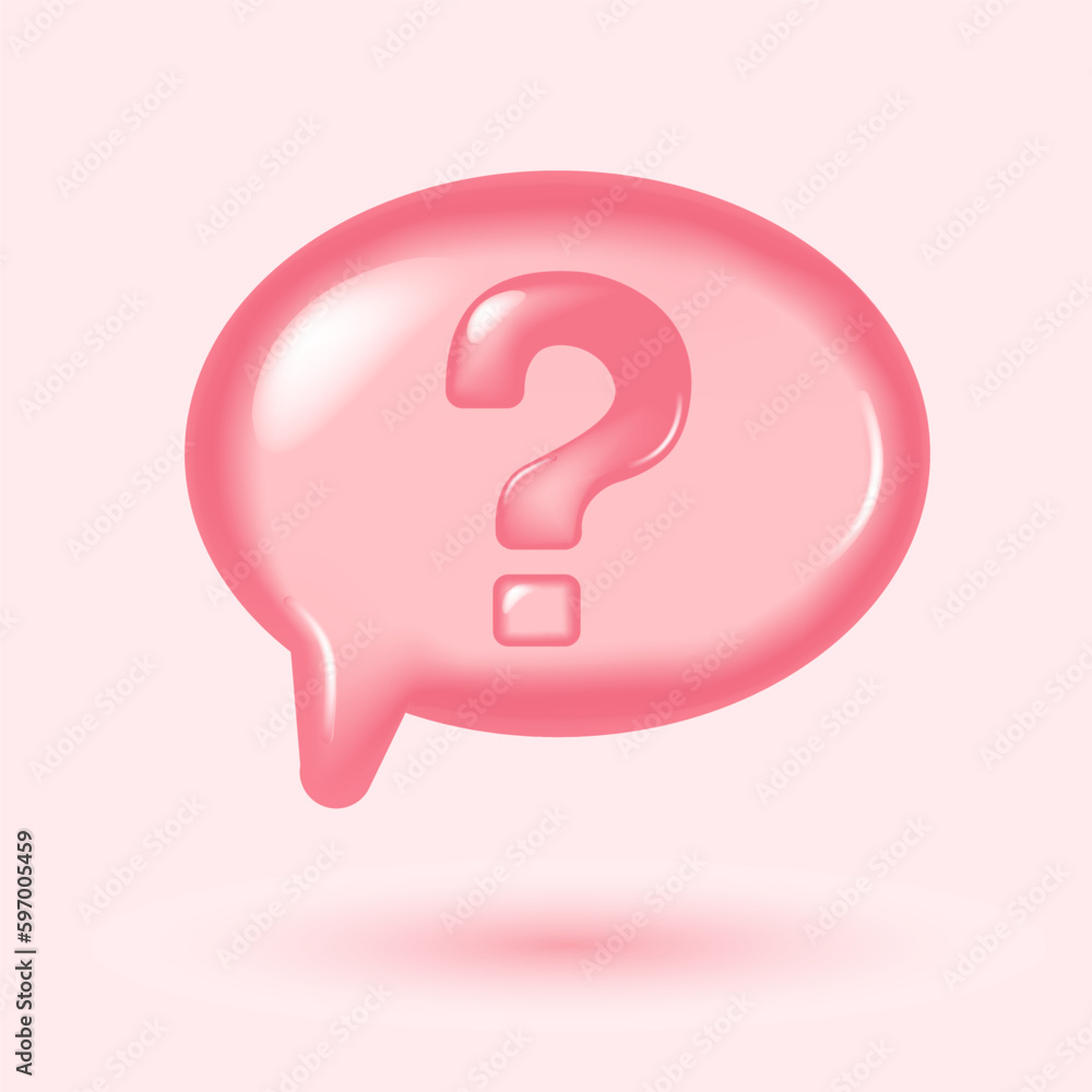 Question mark 3d vector icon. 3d Speech bubble with question mark icon. FAQ, support, help concept. Vector illustration. Question mark 3d vector icon. 3d Speech bubble with question mark icon. FAQ, support, help concept. Vector illustration.