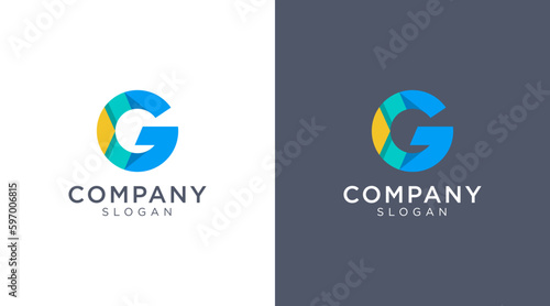 Letter G logo design for various types of businesses and company. colorful, modern, geometric letter g logo