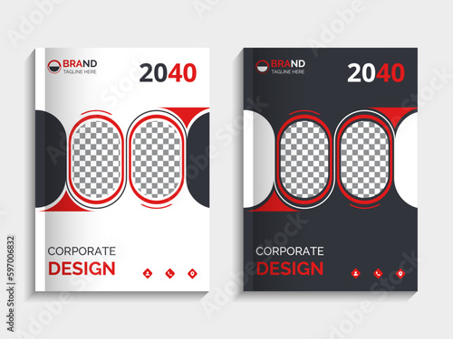City background corporate book cover design template in a4 or can be used to annual report, magazine, flyer, poster, banner, portfolio, company profile, website, brochure cover 