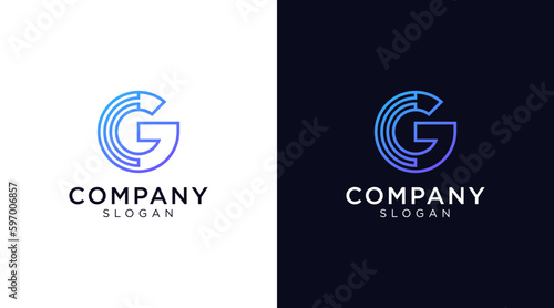 Letter G logo design for various types of businesses and company. colorful, modern, geometric letter g logo