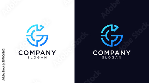 Letter G logo design for various types of businesses and company. colorful, modern, geometric letter g logo