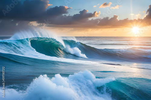 sunset over the ocean