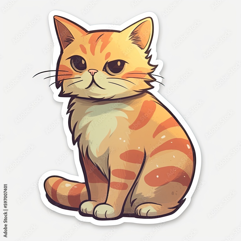 Obraz premium cat sticker