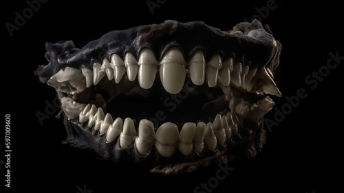 Horror jaw, a very grim jaw with scary teeth © Artem