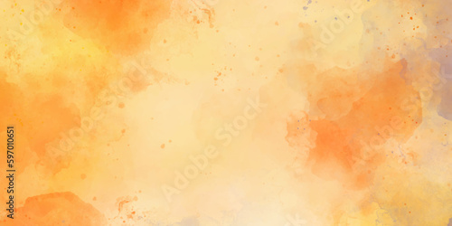yellow background and hand painted texture. Watercolour painting soft textured on wet white paper background. Yellow watercolor background abstract colorfull spllater texture with color splash design.
