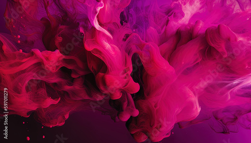 Color abstract splash background. Trendy Pantone viva magenta color