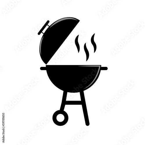 barbeque stove silhouette roaster isolated icon