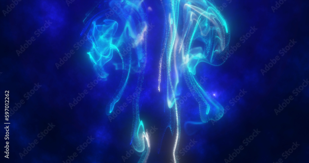 Abstract blue glowing fluid of particles and waves abstract liquid background Abstract blue glowing fluid of particles and waves abstract liquid background