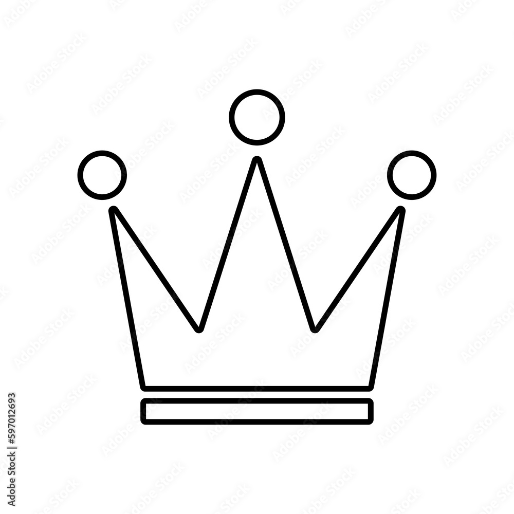 Royal crown symbol line vector icon. Royal crown symbol line vector icon.