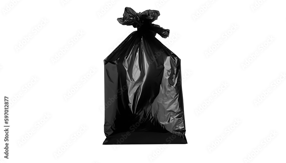 Simple yet Striking Composition Contrasting Black Plastic Bag on