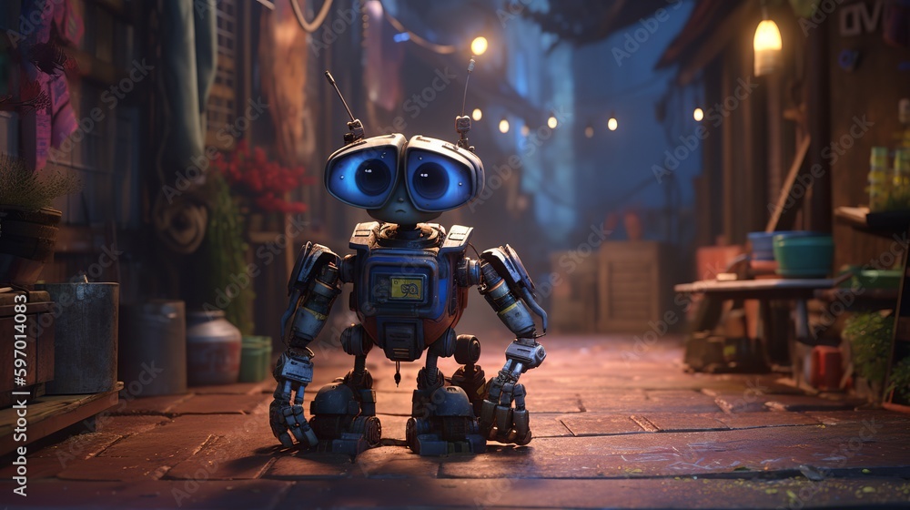 Animated cute robot, great design for any purposes. Cartoon realistic bot. Animal character design. Internet communication. Comic drawing. Cute character design. Comic background. Animated cute robot, great design for any purposes. Cartoon realistic bot. Animal character design. Internet communication. Comic drawing. Cute character design. Comic background.