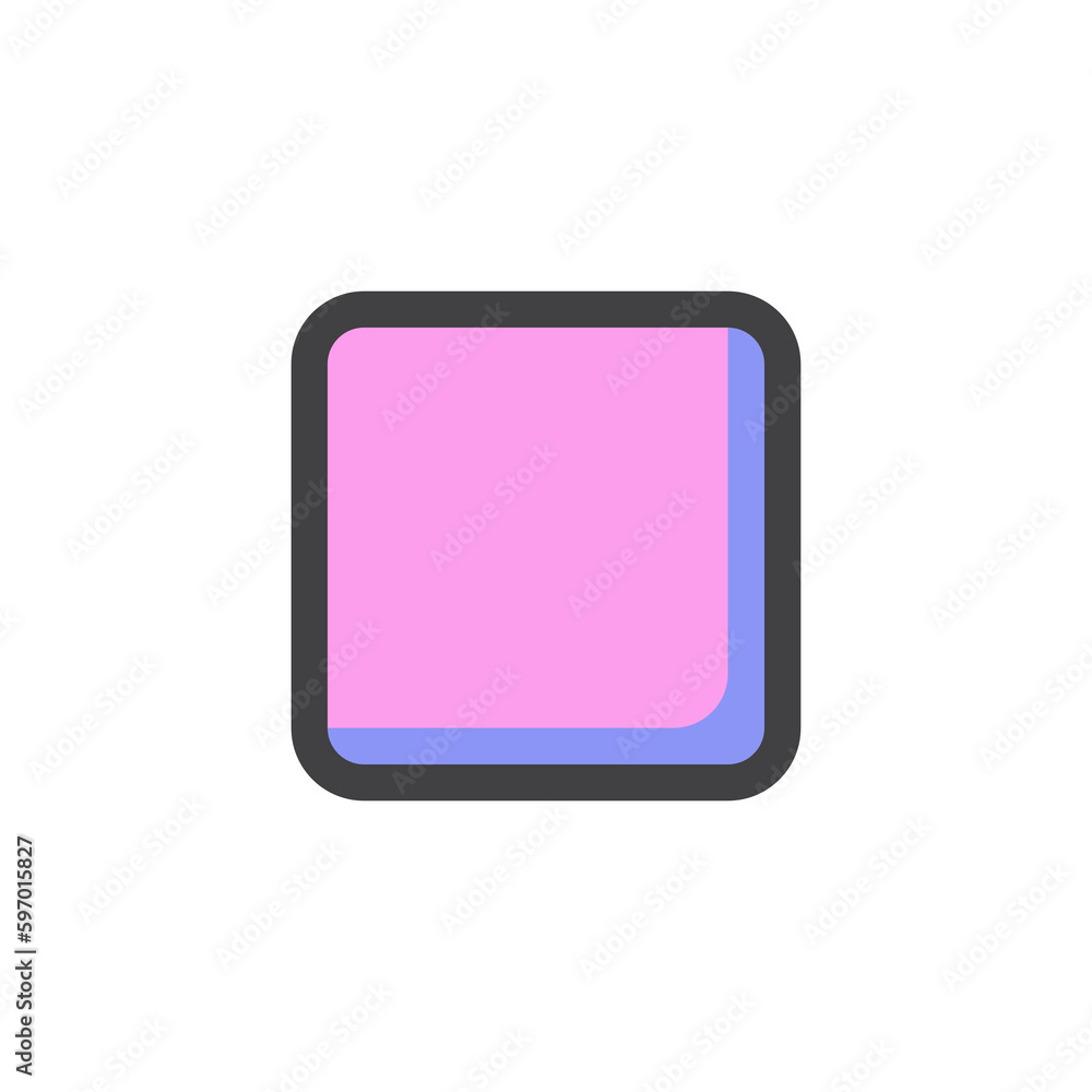 Stop button filled outline icon Stop button filled outline icon